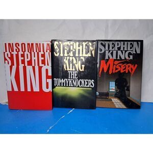Stephen King HC Book Lot of 3-All First Editions Misery Insomnia TommyKnockers